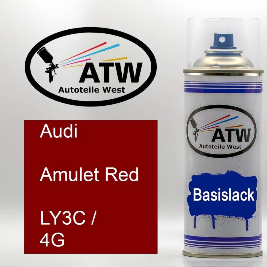 Audi, Amulet Red, LY3C / 4G: 400ml Sprühdose, von ATW Autoteile West.